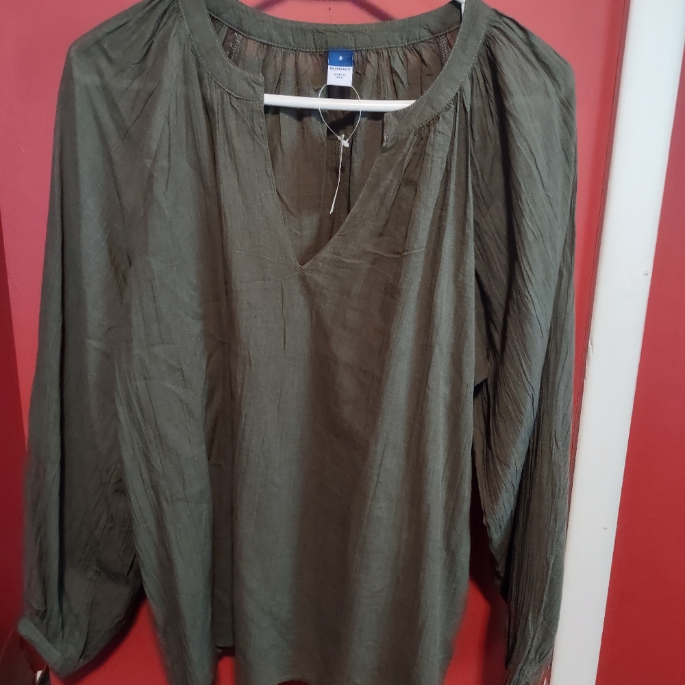 Old Navy Olive Green Blouse